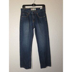 Levi's 550 Denim Jeans Boy 16 Reg Relaxed Fit Straight Leg Blue Size 28x28